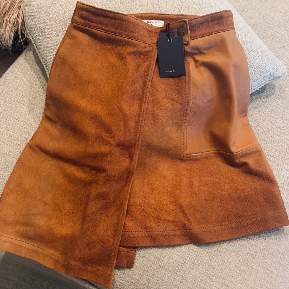 One of a kind Billy Reid Leather skirt